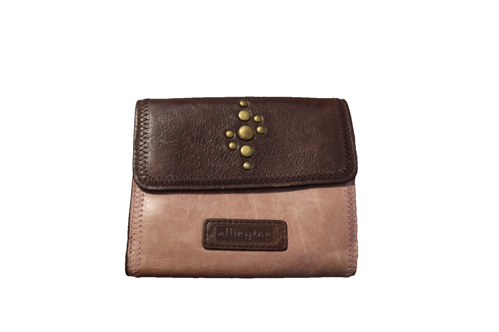 Ellington Leather Two Tone Wallet Pink and Brown (31)